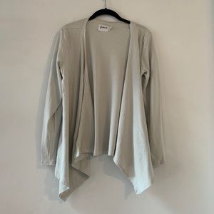 Pact Waterfall Cardigan, Pale Green/Gray, Sz Small